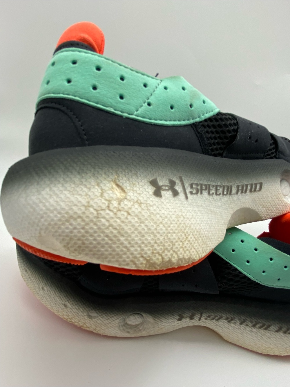 Size 11 Under Armour Speedland x HOVR Infinite Mega Black Comet Green Men’s - Picture 10 of 10